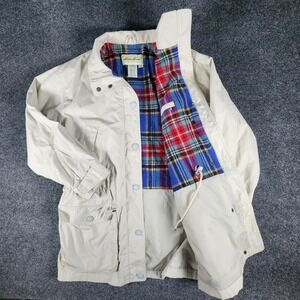 Eddie Bauer Wool Lined Mountain Parka Beige Utility Chore Coat Women's Medium